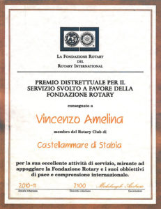 2010-2011: Premio al Presidente Amelina per il servizio a favore della Rotary Foundation
